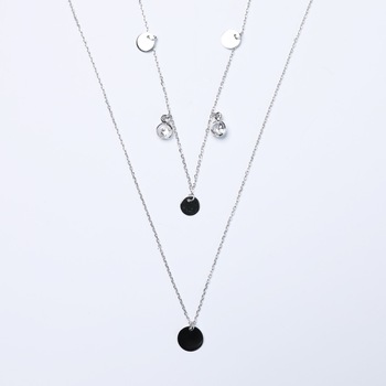 Lantisor F&F argint 925, Cu Banuti si pietre zirconiu Lantisor F&F argint 925, Cu Banuti si pietre zirconiu