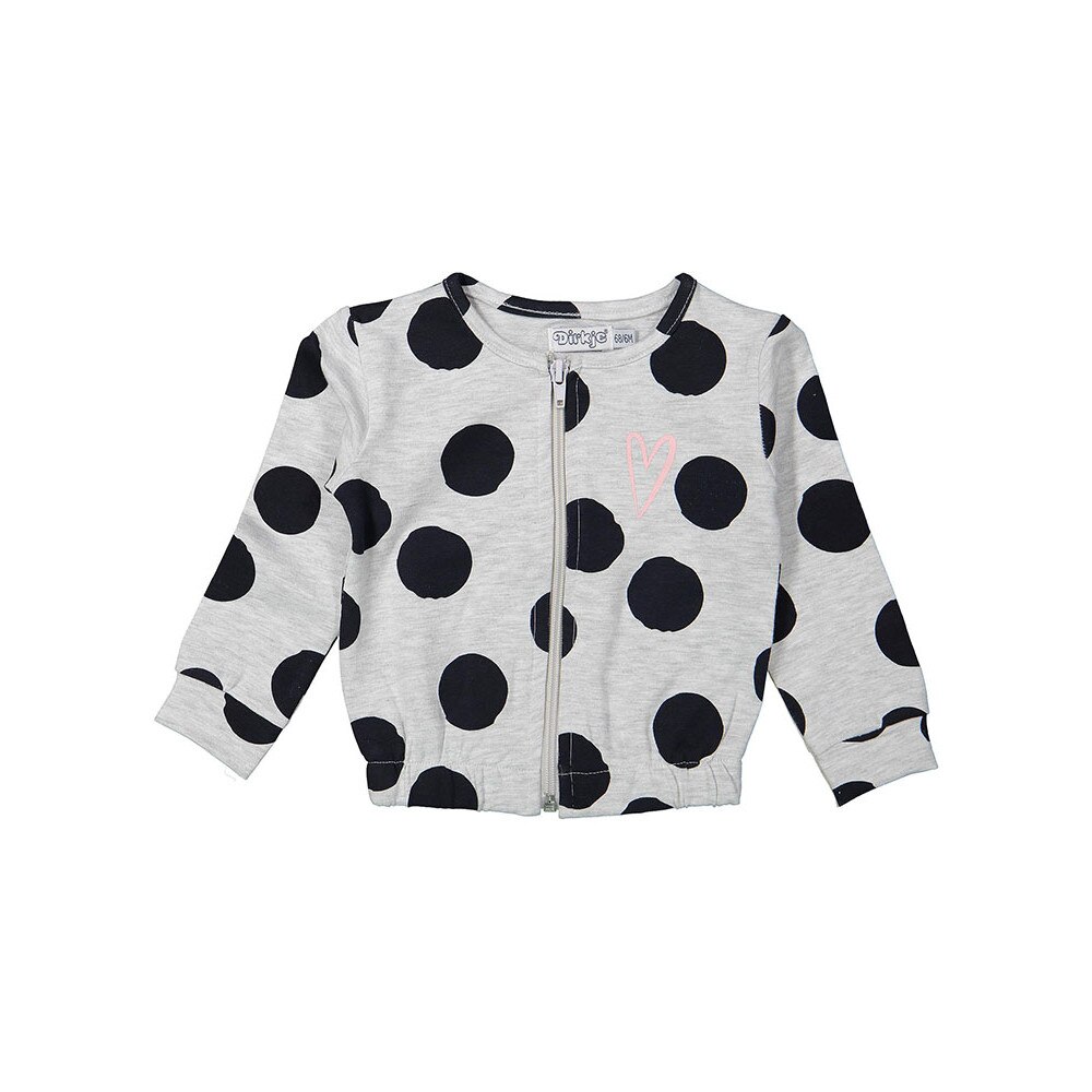 Hanorac bebe, Dirkje, cu buline, gri&negru