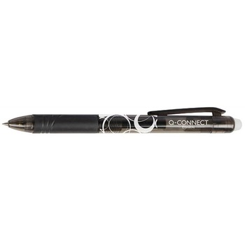 Roller cu mecanism si grip Q-CONNECT Erasable 0.7 mm, negru Roller cu mecanism si grip Q-CONNECT Erasable 0.7 mm, negru