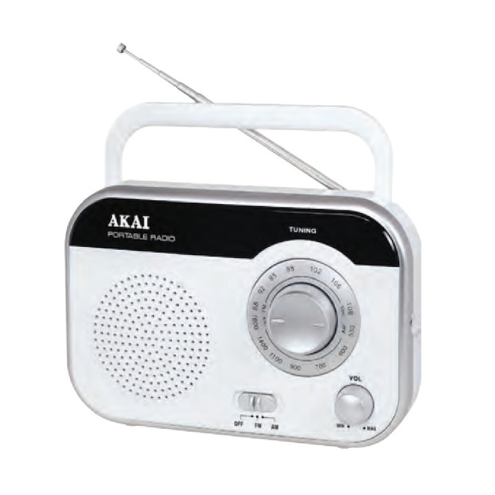 Akai PR003A-410 Hordozható rádió, AM/FM analóg hangolóval