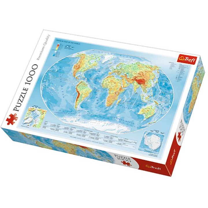 Пъзел Trefl - Physical Map of the World, 1.000 части (61515)
