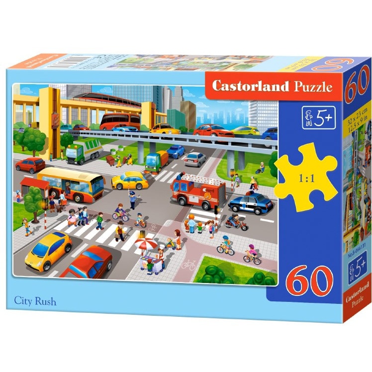 Puzzle Castorland - City Rush, 60 piese (66131)