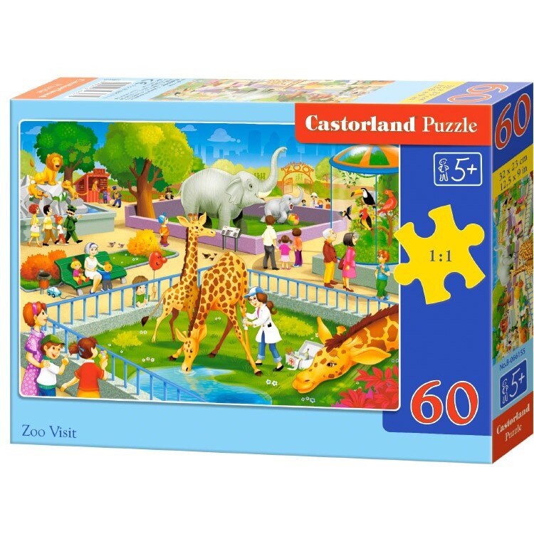 Puzzle Castorland - Zoo Visit, 60 piese (66155)
