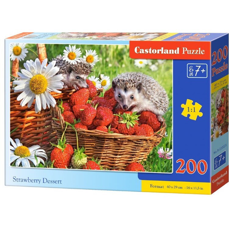 Puzzle Castorland - Strawberry Dessert, 200 piese (222025)