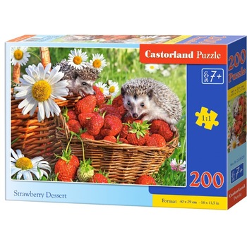 Puzzle Castorland - Strawberry Dessert, 200 piese (222025) Puzzle Castorland - Strawberry Dessert, 200 piese (222025)