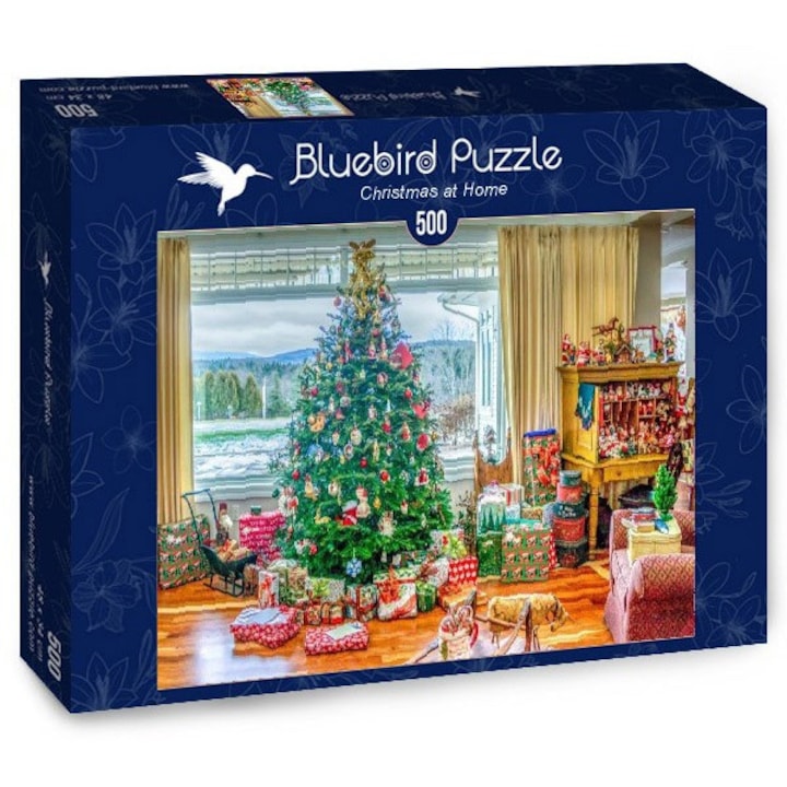 Пъзел Bluebird - Christmas At Home, 500 части (70019)