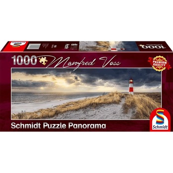 Puzzle panoramic Schmidt - Manfred Voss - Lighthouse, Sylt, 1.000 piese (59622) Puzzle panoramic Schmidt - Manfred Voss - Lighthouse, Sylt, 1.000 piese (59622)