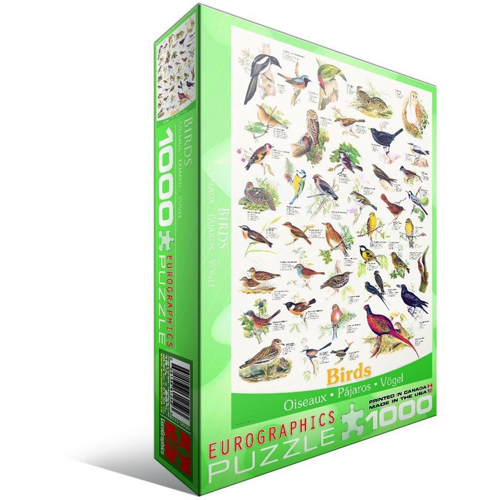 Пъзел Eurographics - Birds, 1.000 части (6000-1259)