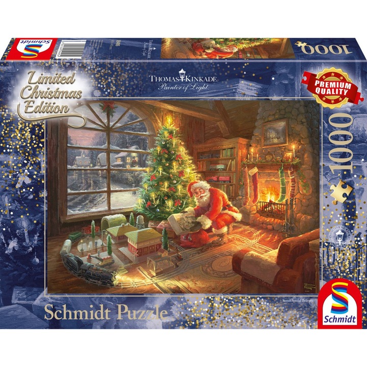 Пъзел Schmidt - Thomas Kinkade: Santa Claus Is Here!, Limited Edition, 1.000 части (59495)