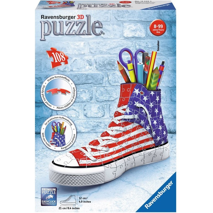 Пъзел 3D Ravensburger - Sneaker Flag, 108 части (12549)