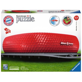Puzzle 3D Ravensburger - Allianz Arena, 216 piese (12526) Puzzle 3D Ravensburger - Allianz Arena, 216 piese (12526)