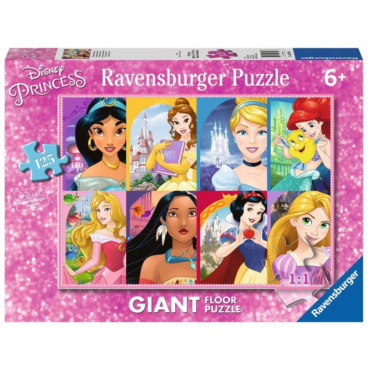 Пъзел de podea Ravensburger - Disney Princess, 125 части XXL (09789)