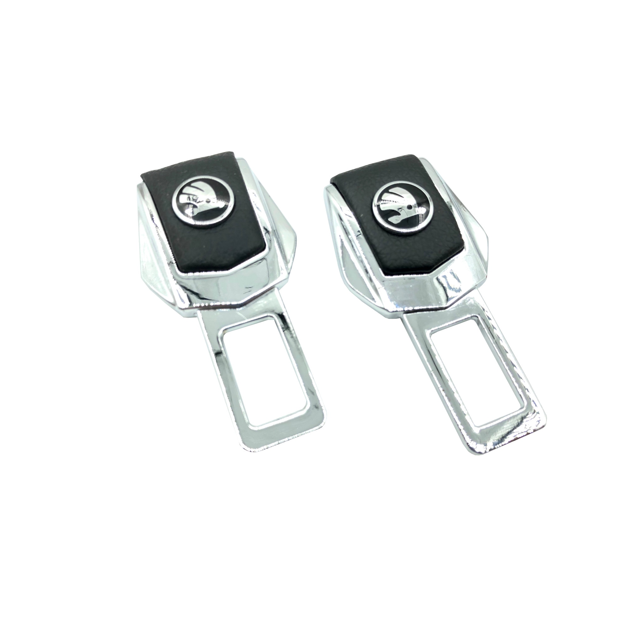 Anulator / Blocator Sunet Centura Piele Chrome Skoda Set 2 buc