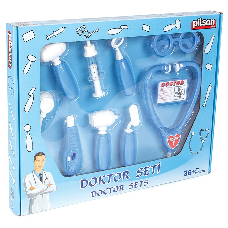 Set doctor pentru copii,9 piese, Pilsan