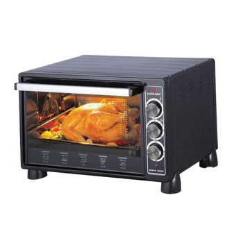 Cuptor Electric cu Termostat Harlem® SALLY HAF411 , 1500W, 33L, dimensiuni 495X325X295, Tava Inclusa, Negru Cuptor Electric cu Termostat Harlem® SALLY HAF411 , 1500W, 33L, dimensiuni 495X325X295, Tava Inclusa, Negru