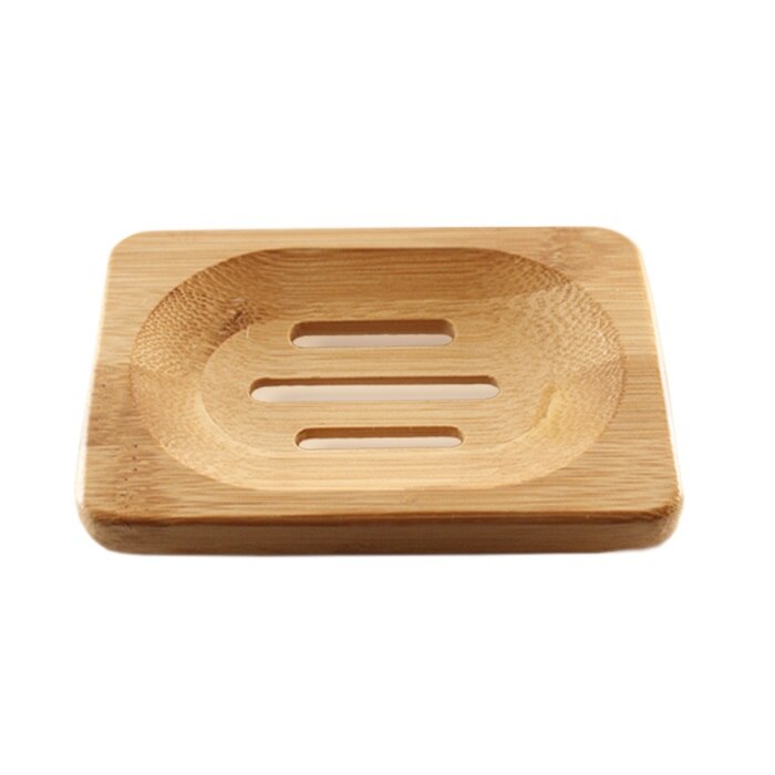 Sapuniera, Fellis, lemn de bambus, crem/maro, 12x8x2 cm