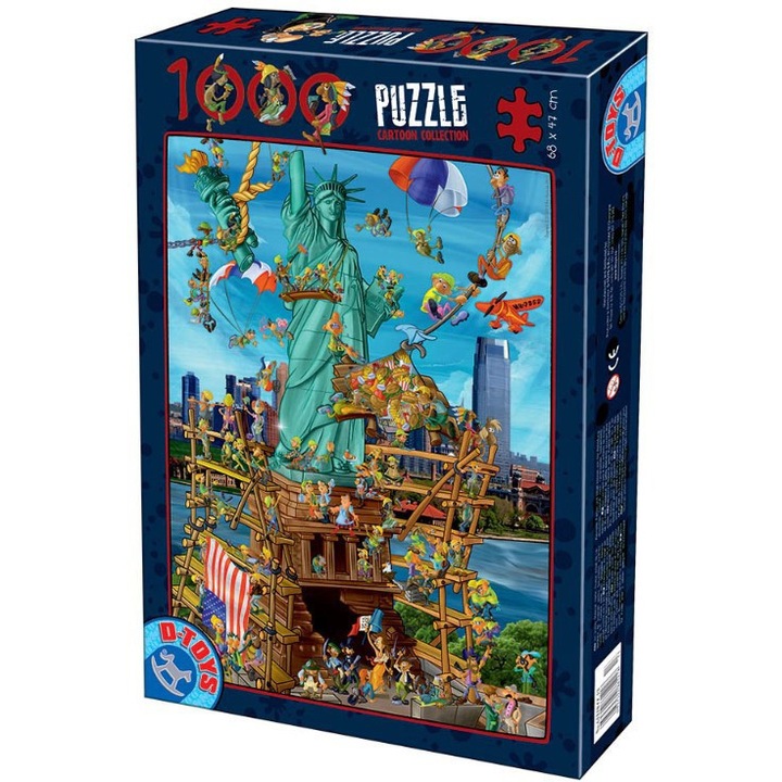 Пъзел D-Toys - Cartoon Collection - New York, 1.000 части (Dtoys-61218-CC13-(74706))