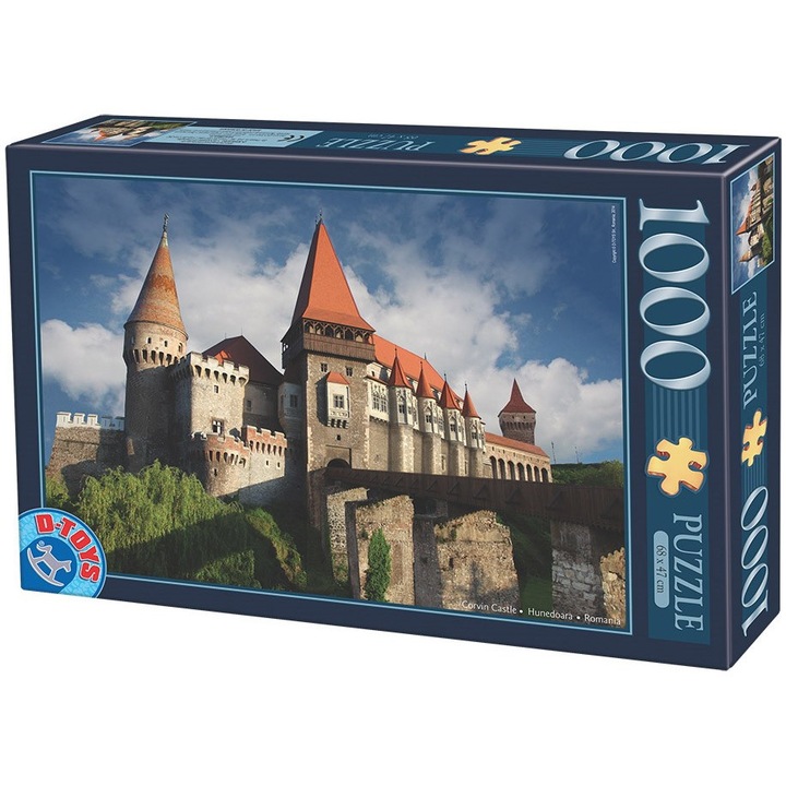 Пъзел D-Toys - Hunedoara Castle, Romania, 1.000 части (Dtoys-63038-MN12)