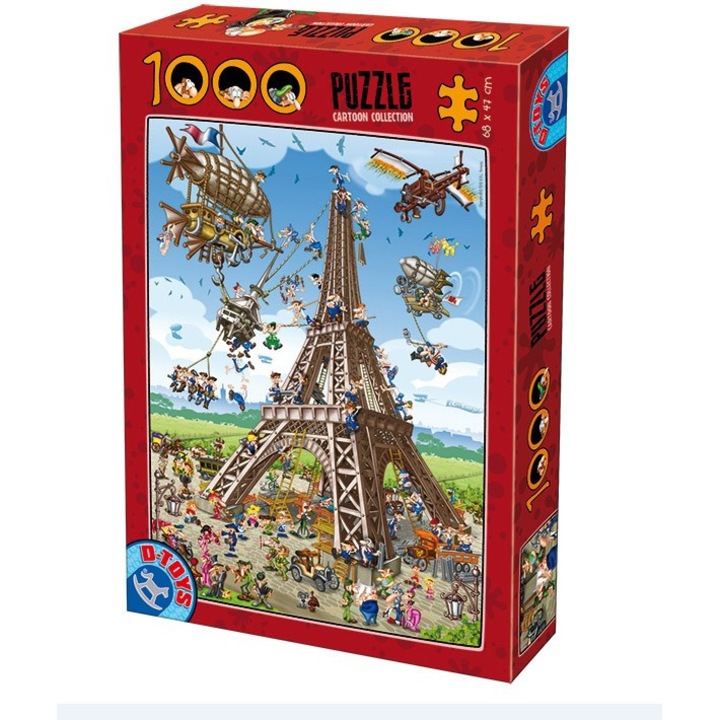 Пъзел D-Toys - Cartoon Collection - Eiffel Touwer, 1.000 части (Dtoys-61218-CC11-(74683))