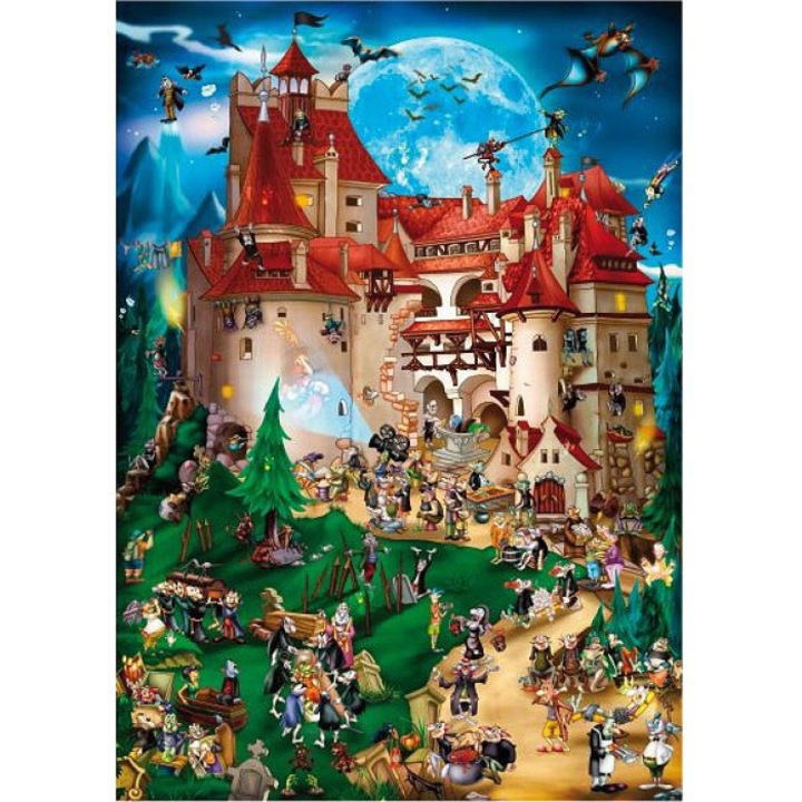 Пъзел D-Toys - Cartoon Collection: Vampire Party, 1.000 части (DToys-61218-CC08-(70852))