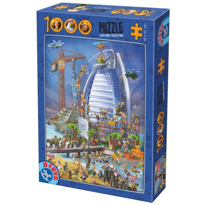 Пъзел D-Toys - Cartoon Collection - Burj Al Arab, 1.000 части (Dtoys-61218-CC12-(74690))