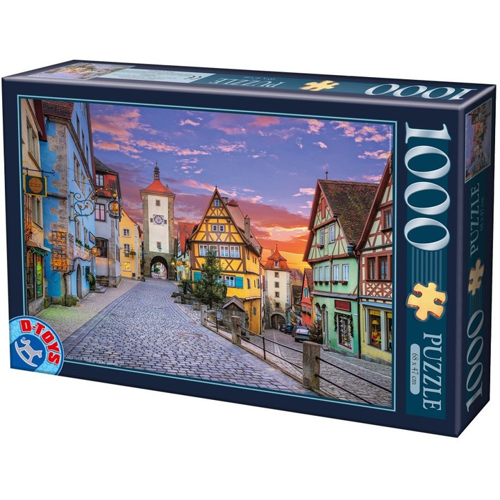 Пъзел D-Toys - Rothenburg, Germany, 1.000 части (Dtoys-62154-EC17)