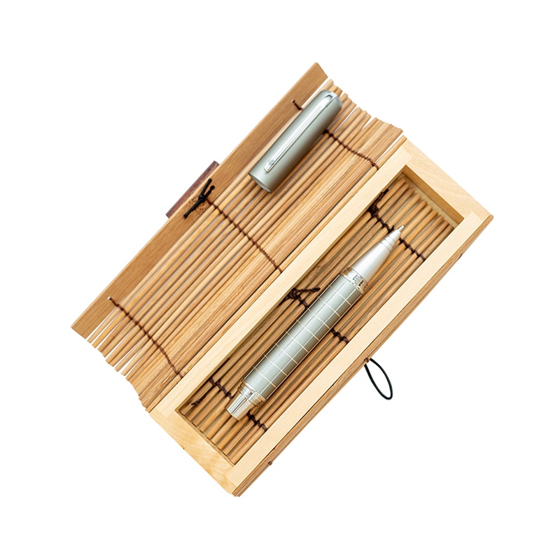 Cutie dreptunghiulara Ecobra din lemn de bambus pentru 1-2 instrumente de scris