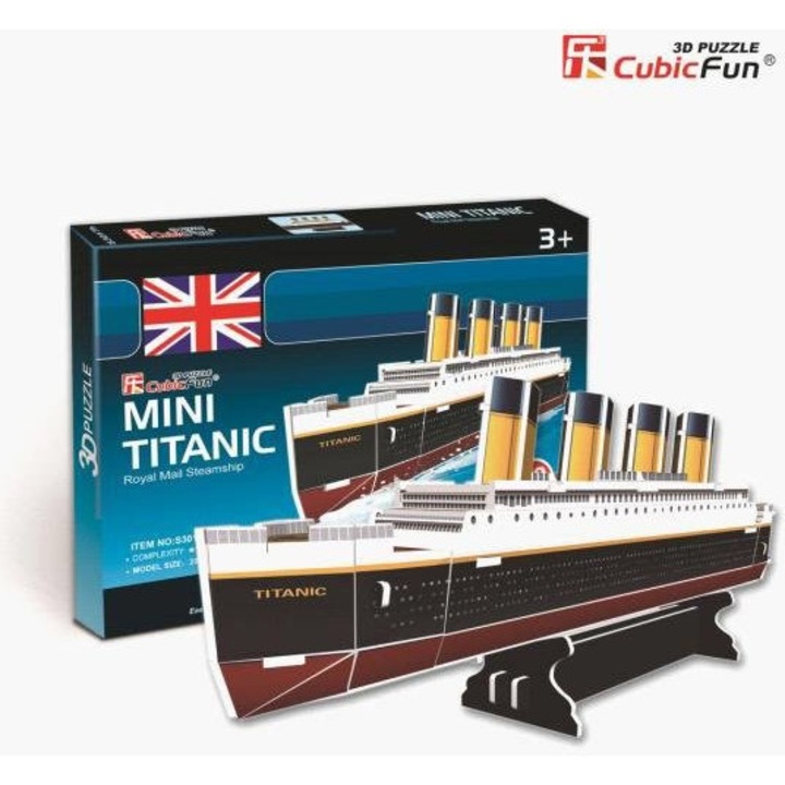 Пъзел 3D Cubic Fun - Titanic, 30 части (Cubic-Fun-S3017H)