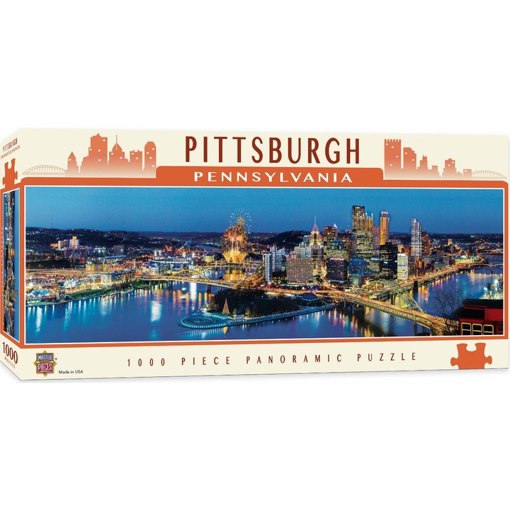 Master Pieces - Pittsburgh Pennsylvania Panoráma Puzzle 1000 darabos