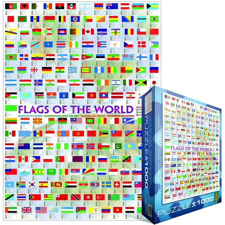 Пъзел Eurographics - Flaggen dieser Erde, 1.000 части (41872)