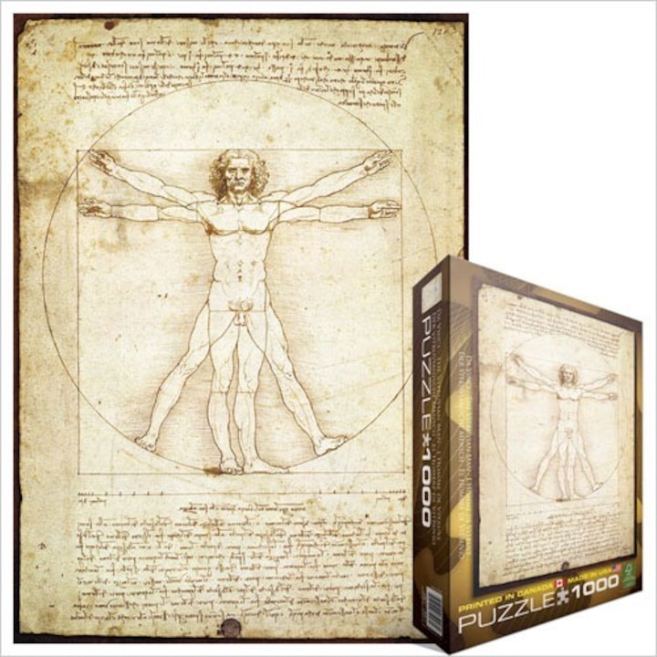 Пъзел Eurographics - Leonard de Vinci: Vitruvian Man, 1.000 части (42525)