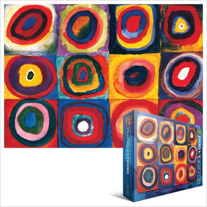 Пъзел Eurographics - Vassily Kandinsky: Farbstudie Quadrate (c.1913), 1.000 части (42295)