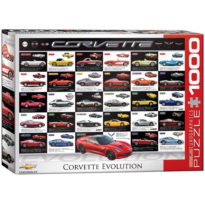 Пъзел Eurographics - Corvette Evolution, 1.000 части (53316)