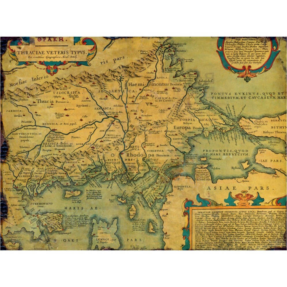 Пъзел Grafika Carte de la Thrace Antique indiquant la Province d'E, 2