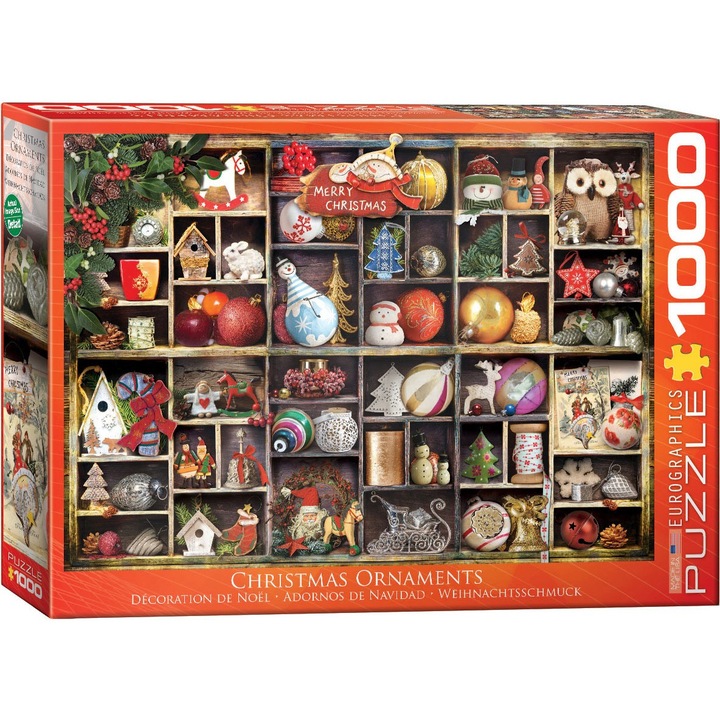 Пъзел Eurographics - Christmas Ornaments, 1.000 части (62260)