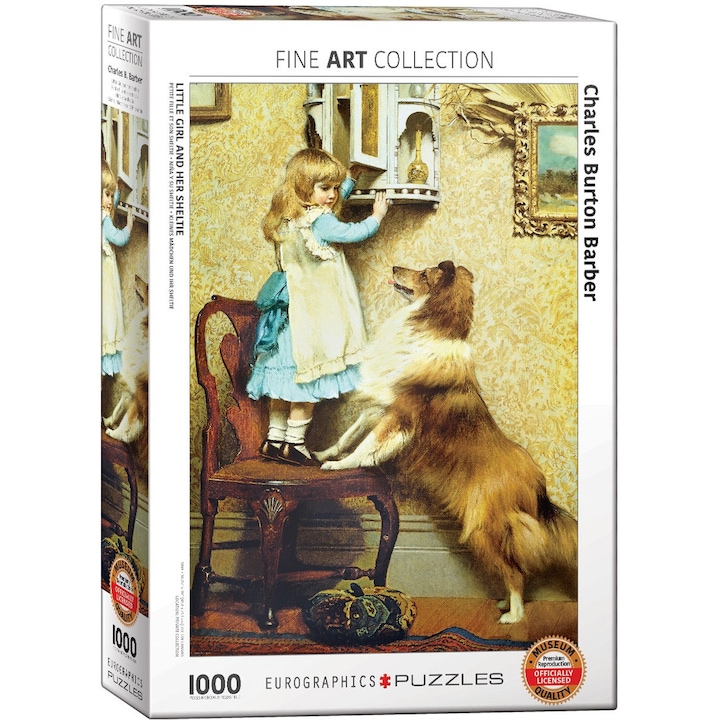Пъзел Eurographics - Charles Burton Barber: Little Girl and her Sheltie, 1.000 части (62285)