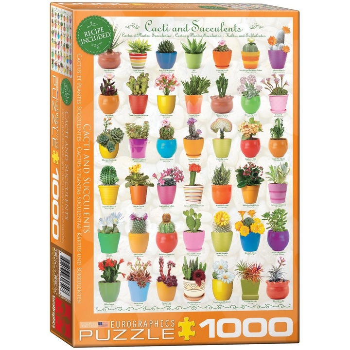 Пъзел Eurographics - Cactus & Succulents, 1.000 части (53264)