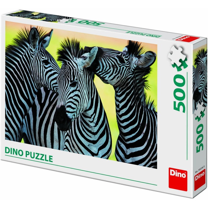 Пъзел Dino - 3 Zebras, 500 части (62927)