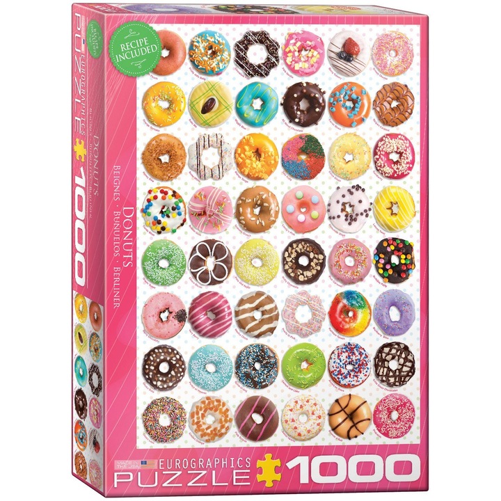 Пъзел Eurographics - 1000 части - Donuts