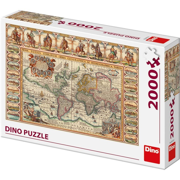 Dino - Puzzle Történelmi Világtérkép - 2 000 darab
