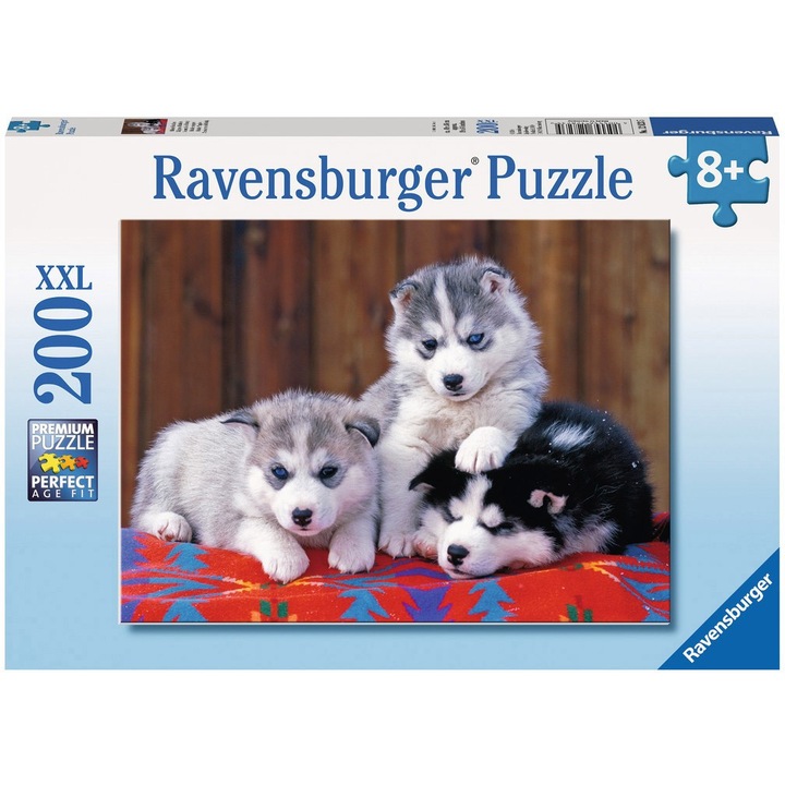 Puzzle Ravensburger - Pui De Huskie, 200 piese (12823)
