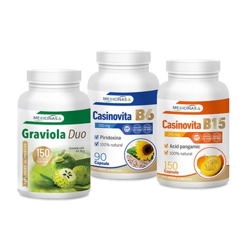 Pachet Graviola DUO + Casinovita B15 + Casinovita B6 Pachet Graviola DUO + Casinovita B15 + Casinovita B6