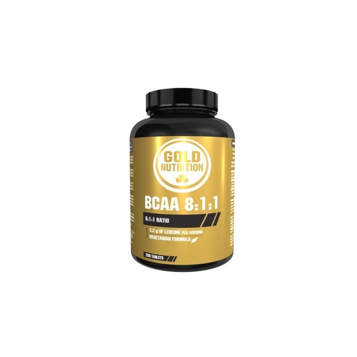 Aminoacizi, GoldNutrition, BCAA 8:1:1, 200 tb