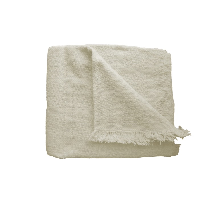 Cuvertura pled Degatex, 170x205 cm, Crem