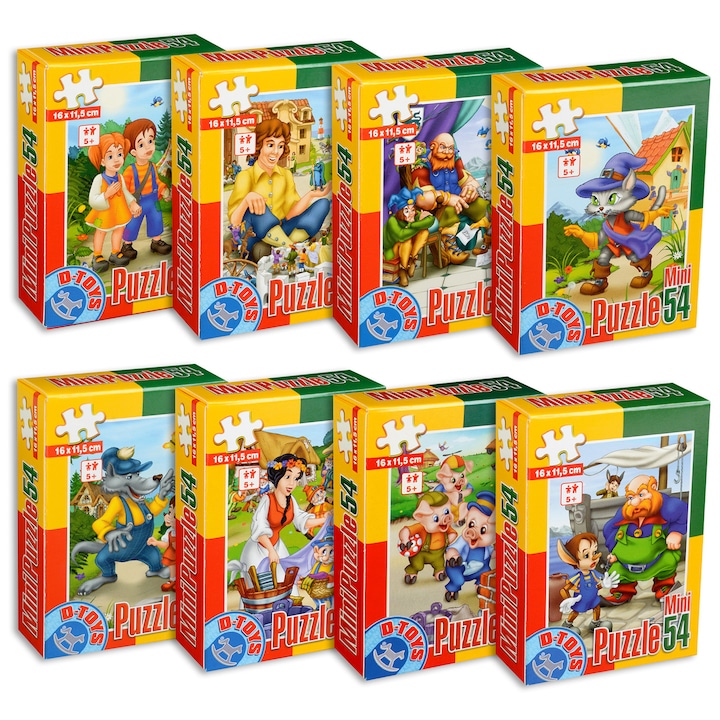 Puzzle D-Toys Mini Puzzle, 54 pieces, Fairy Tales, 54 piese
