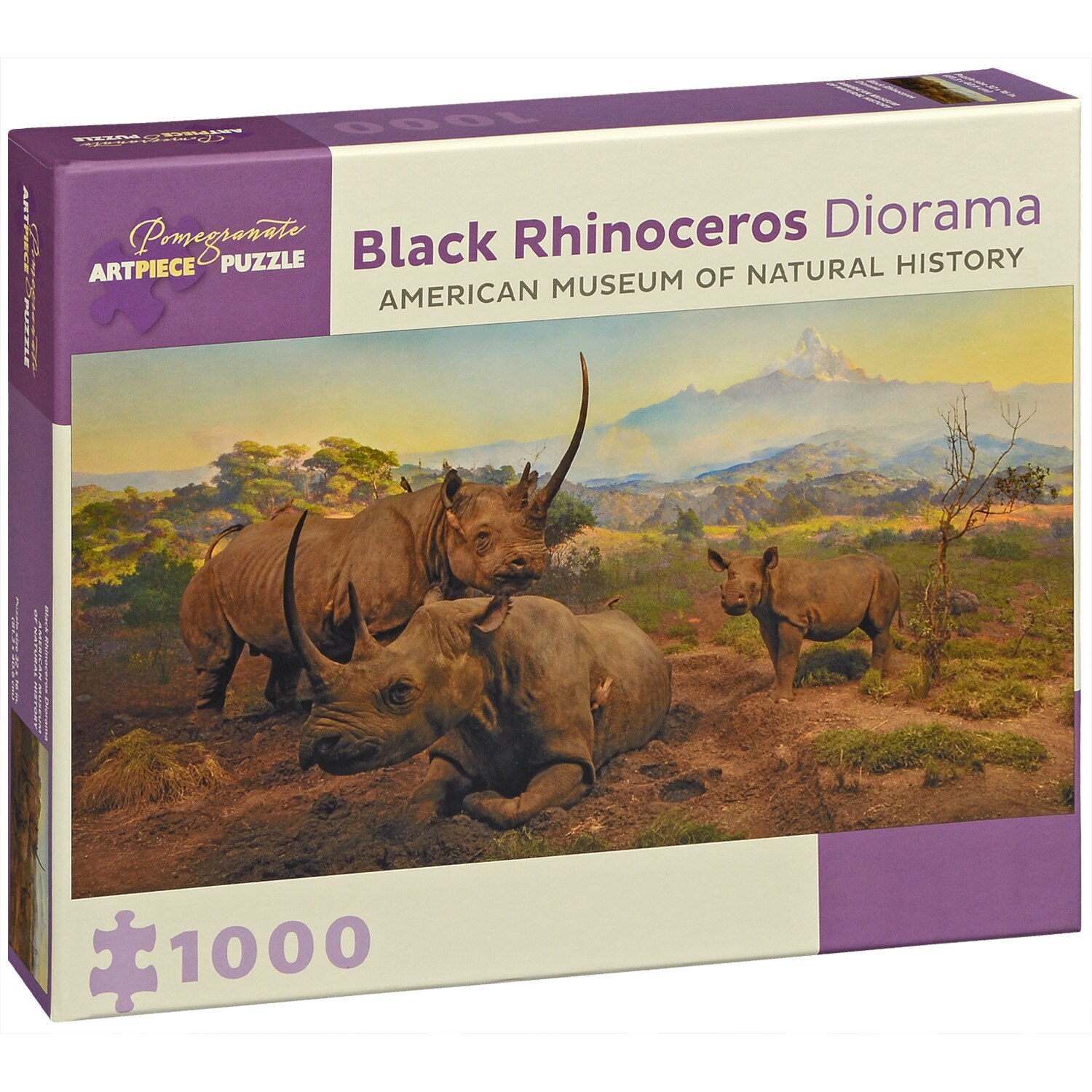Puzzle Pomegranate Black Rhinoceros Diorama, 1000 piese