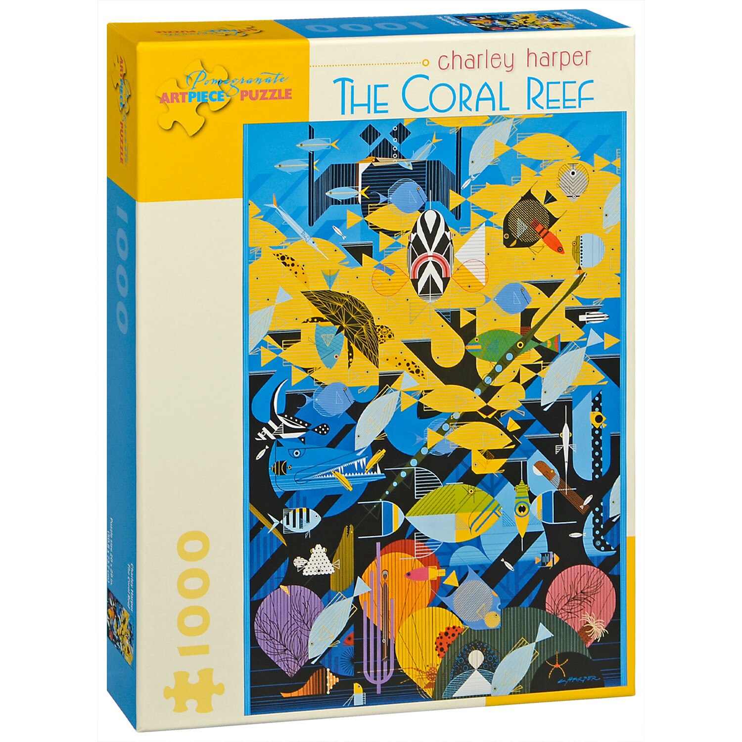 Puzzle Pomegranate Charley Harper The Coral Reef, 1000 piese