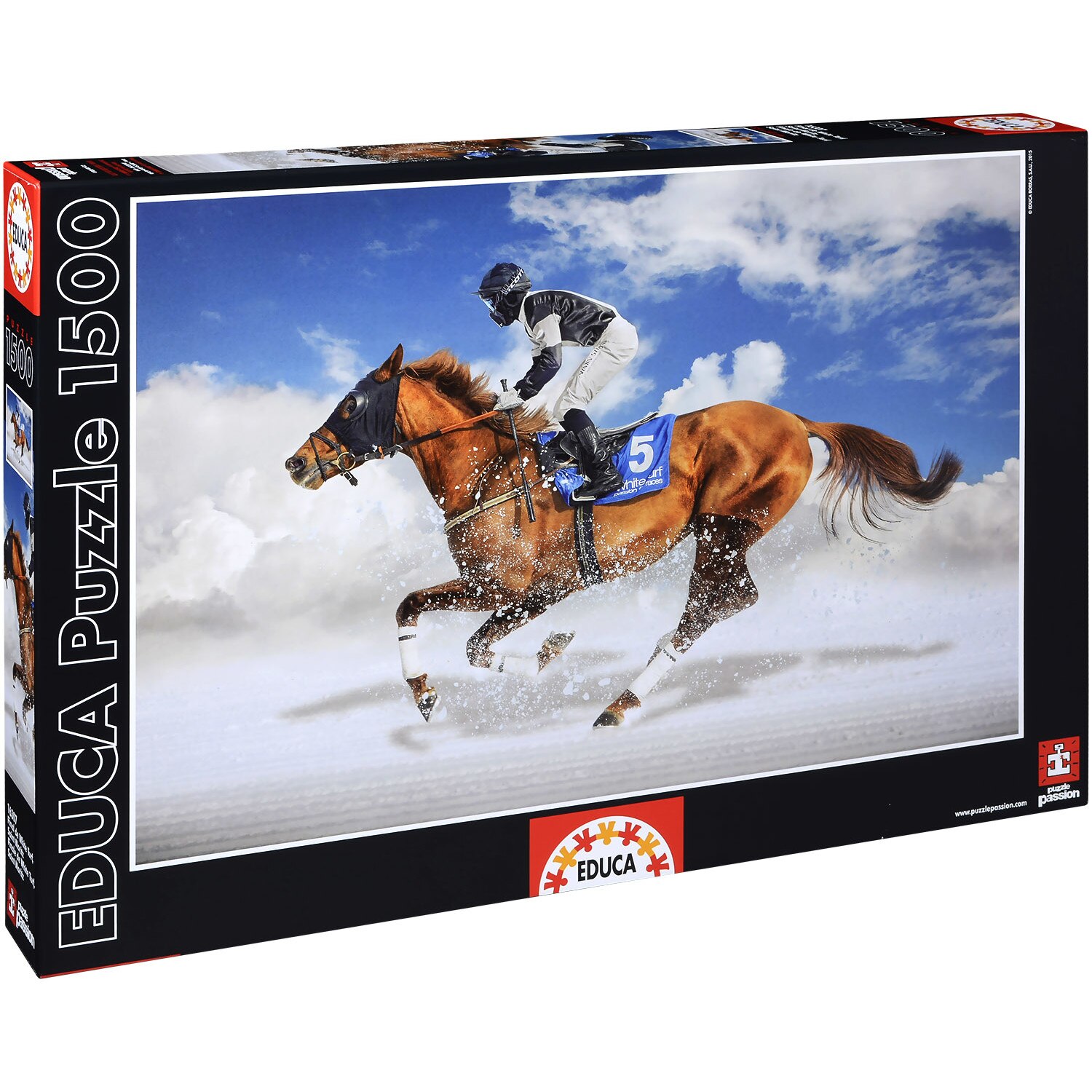 Puzzle Educa Final de white turf, Saint Moritz, 1500 piese