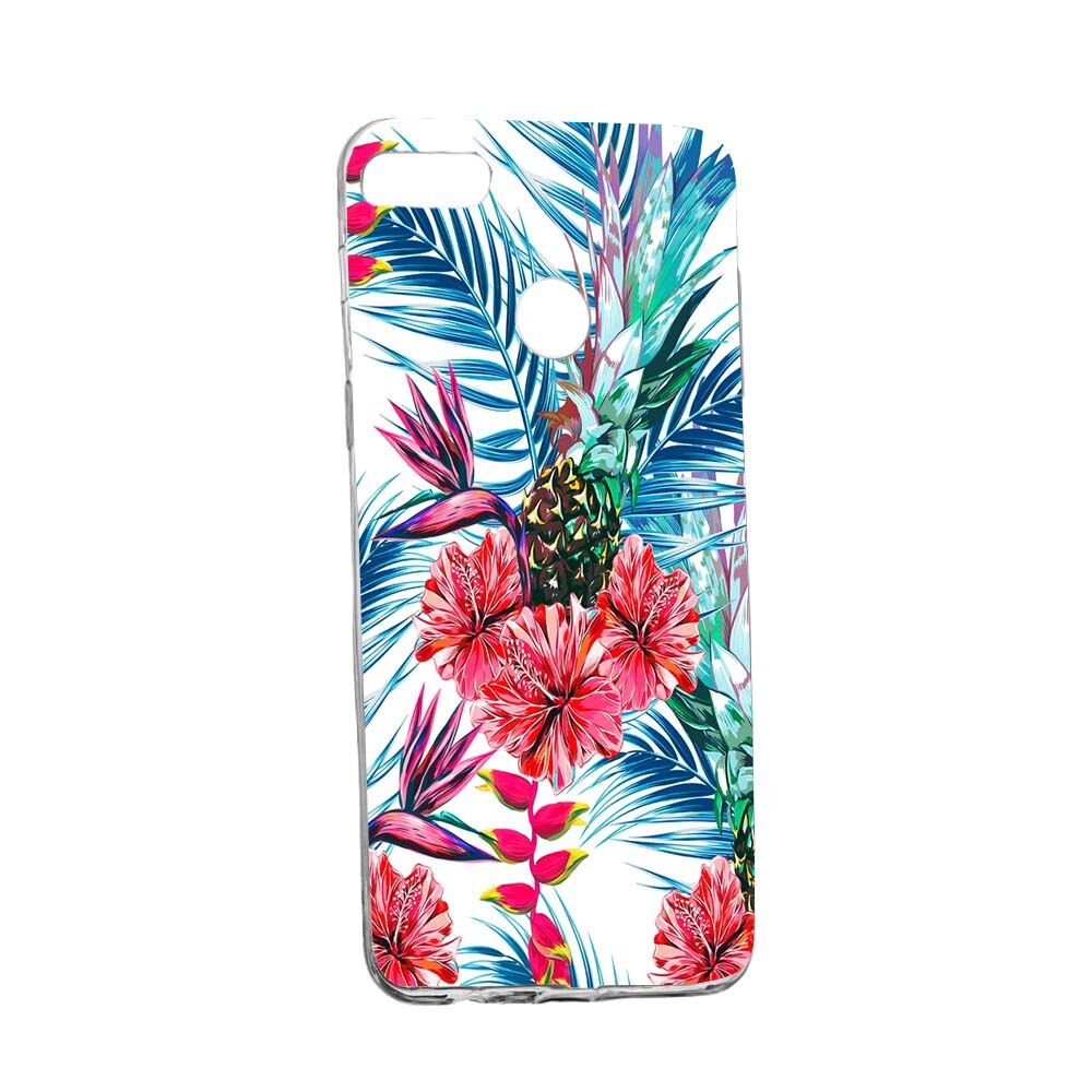 Husa de protectie Tropical, Ananas pentru Huawei Y7 Prime 2018 / Y7 2018, rezistenta la uzura, anti-alunecare, din silicon Premium, 221