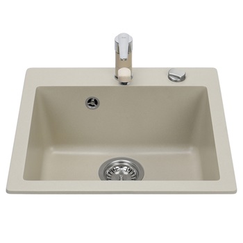 Pachet chiuveta tegranit Teka Clivo 50 S-TQ + baterie Teka MF2 Granit, 490x455mm, adancime cuva 190mm, topasbeige Pachet chiuveta tegranit Teka Clivo 50 S-TQ + baterie Teka MF2 Granit, 490x455mm, adancime cuva 190mm, topasbeige